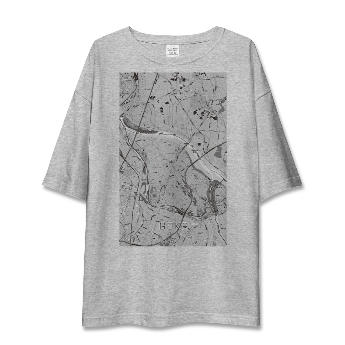 【五霞(茨城県)】地図柄ビッグシルエットTシャツ