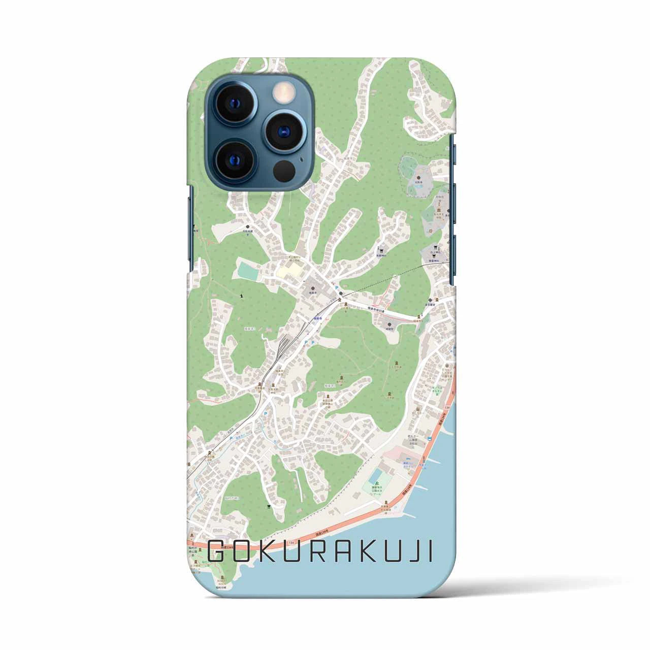 【極楽寺(神奈川県)】地図柄iPhoneケース(バックカバータイプ)
