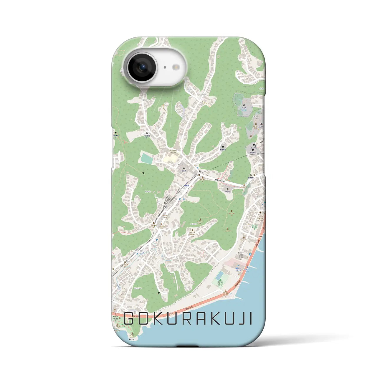 【極楽寺(神奈川県)】地図柄iPhoneケース(バックカバータイプ)