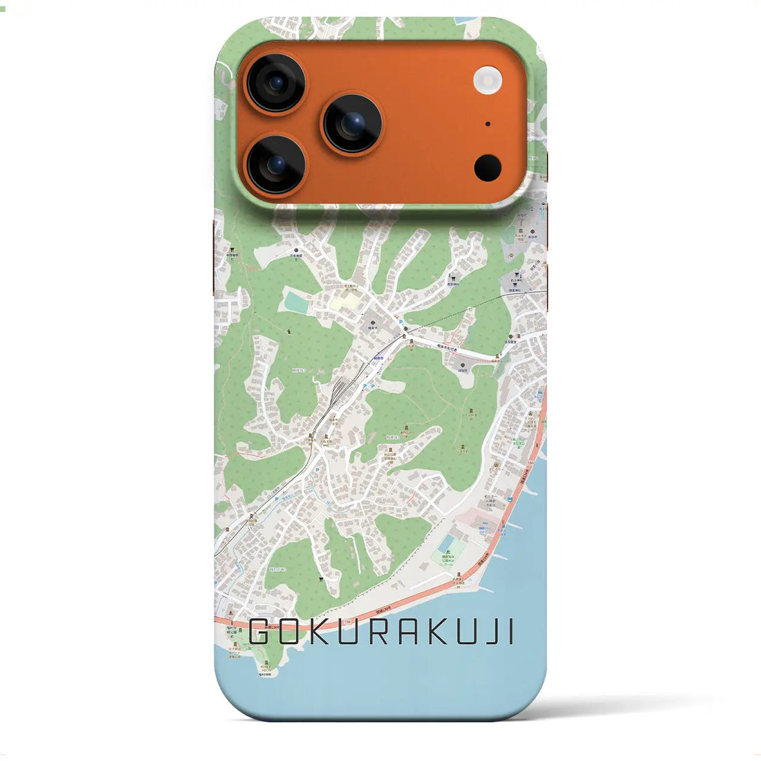 【極楽寺(神奈川県)】地図柄iPhoneケース(バックカバータイプ)ナチュラル・iPhone 17 Pro Max 用