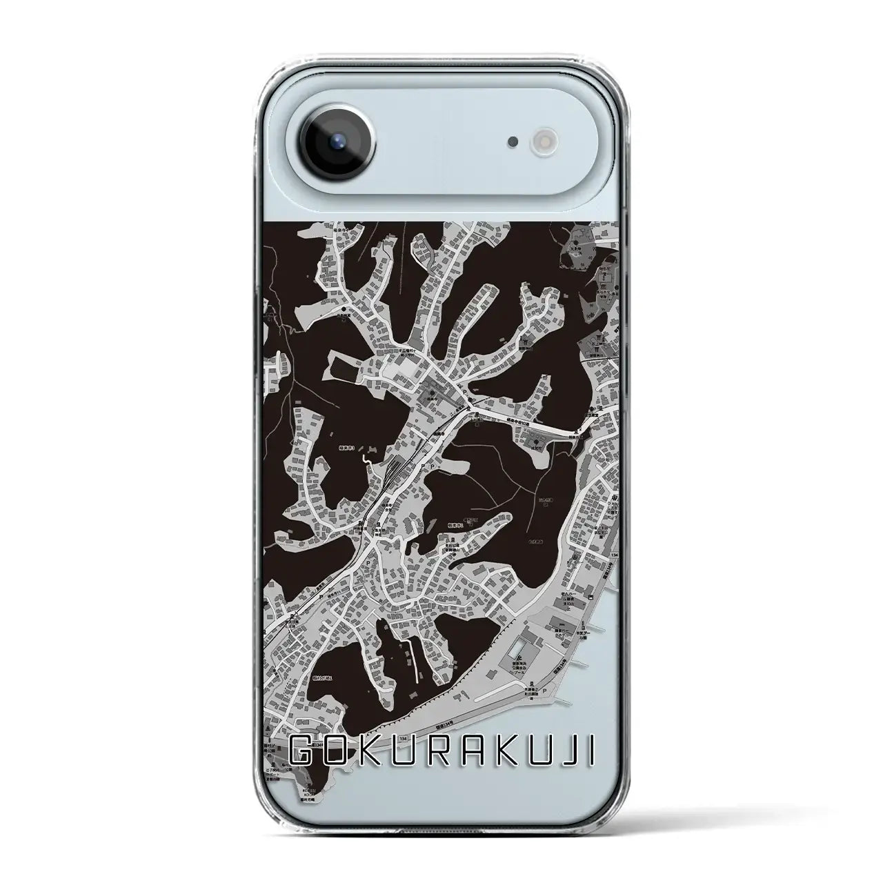 【極楽寺(神奈川県)】地図柄iPhoneケース(クリアタイプ)