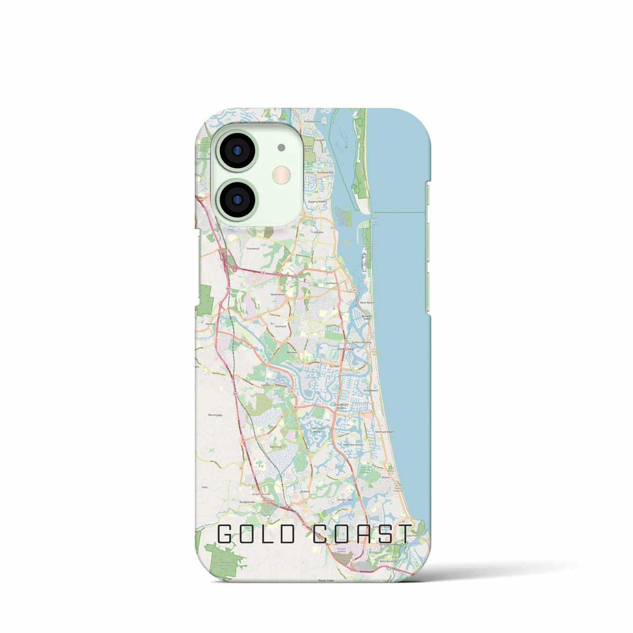 【ゴールドコースト(オーストラリア)】地図柄iPhoneケース(バックカバータイプ)