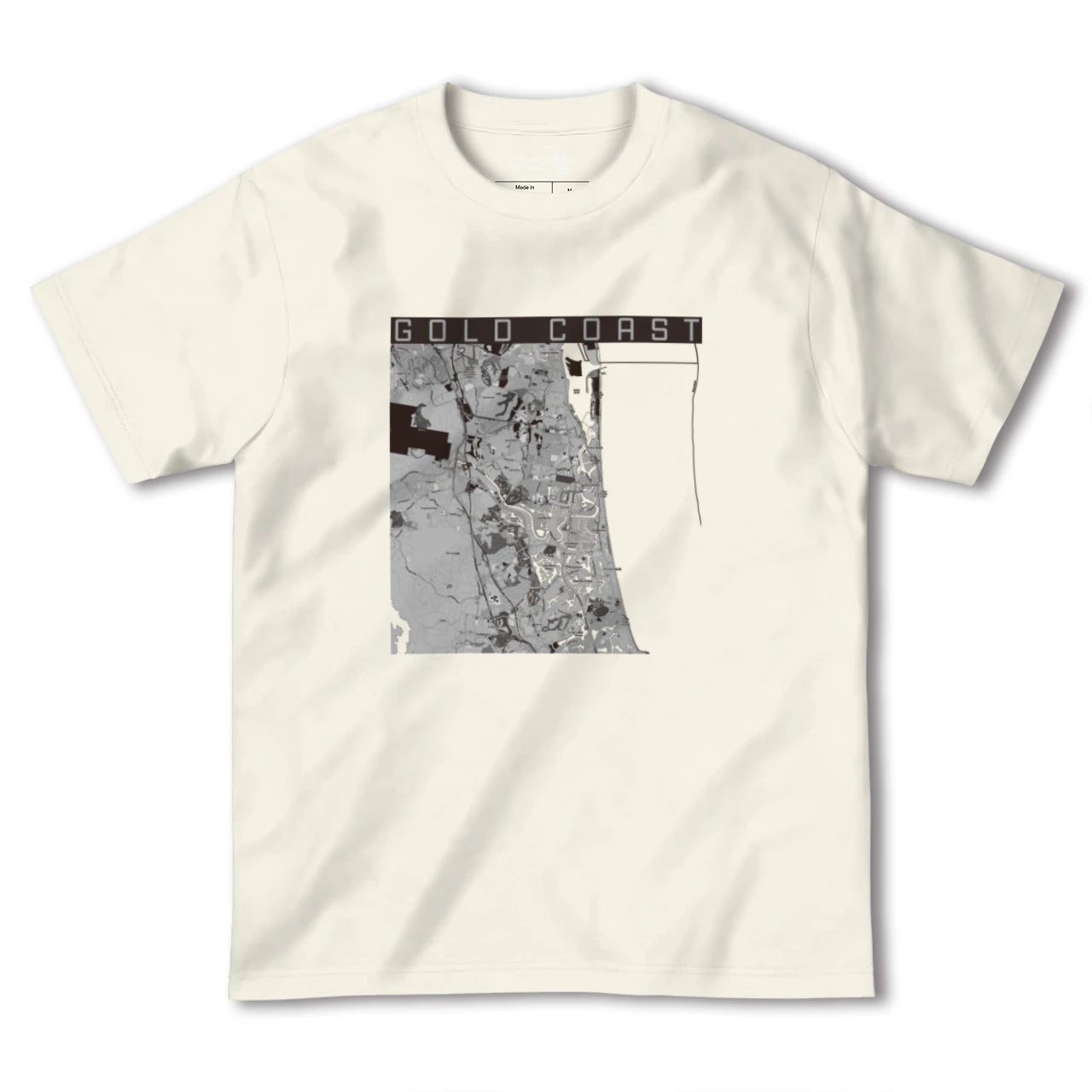 【ゴールドコースト(オーストラリア)】地図柄ヘビーウェイトTシャツ