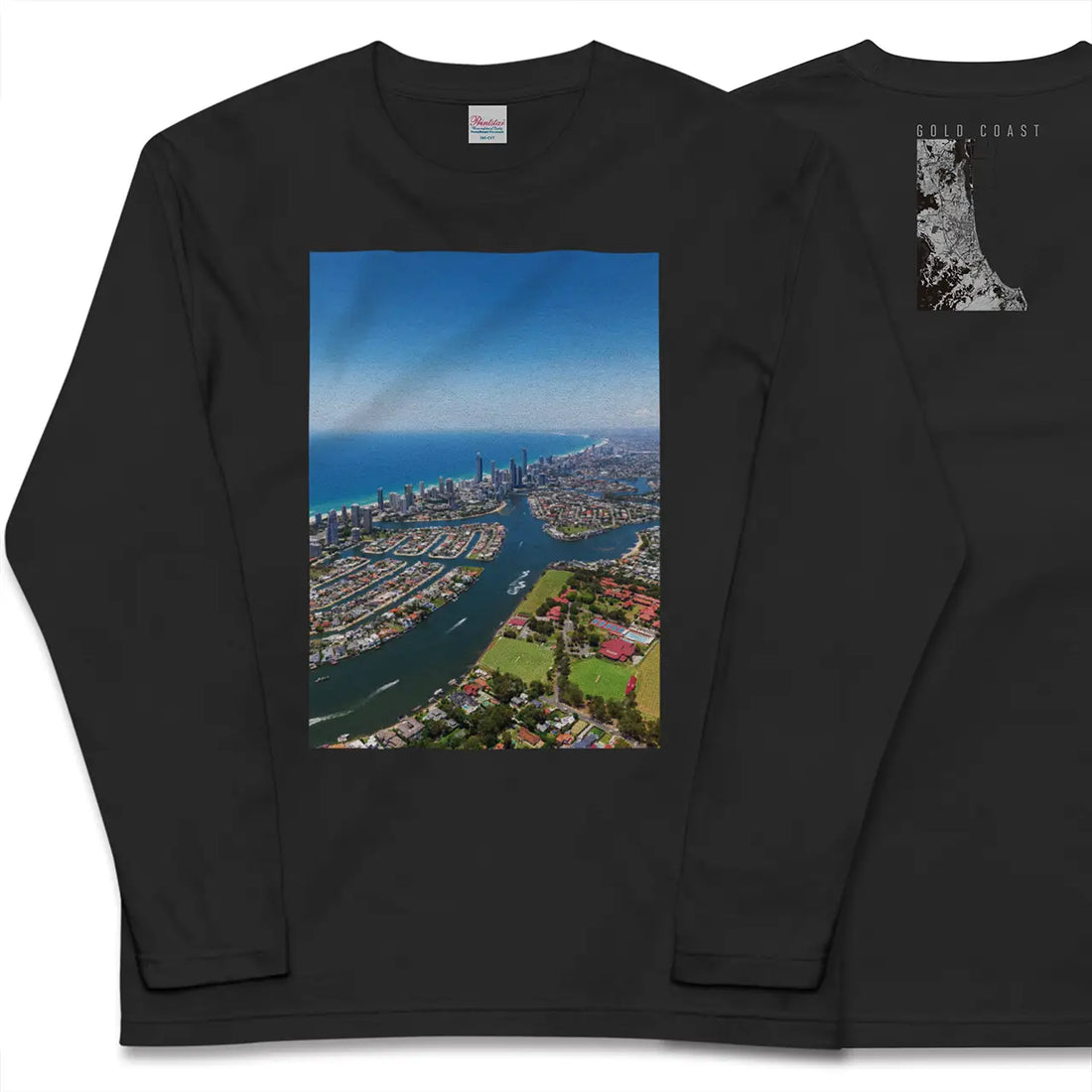 【ゴールドコースト(オーストラリア)】Map World ロングスリーブTシャツ