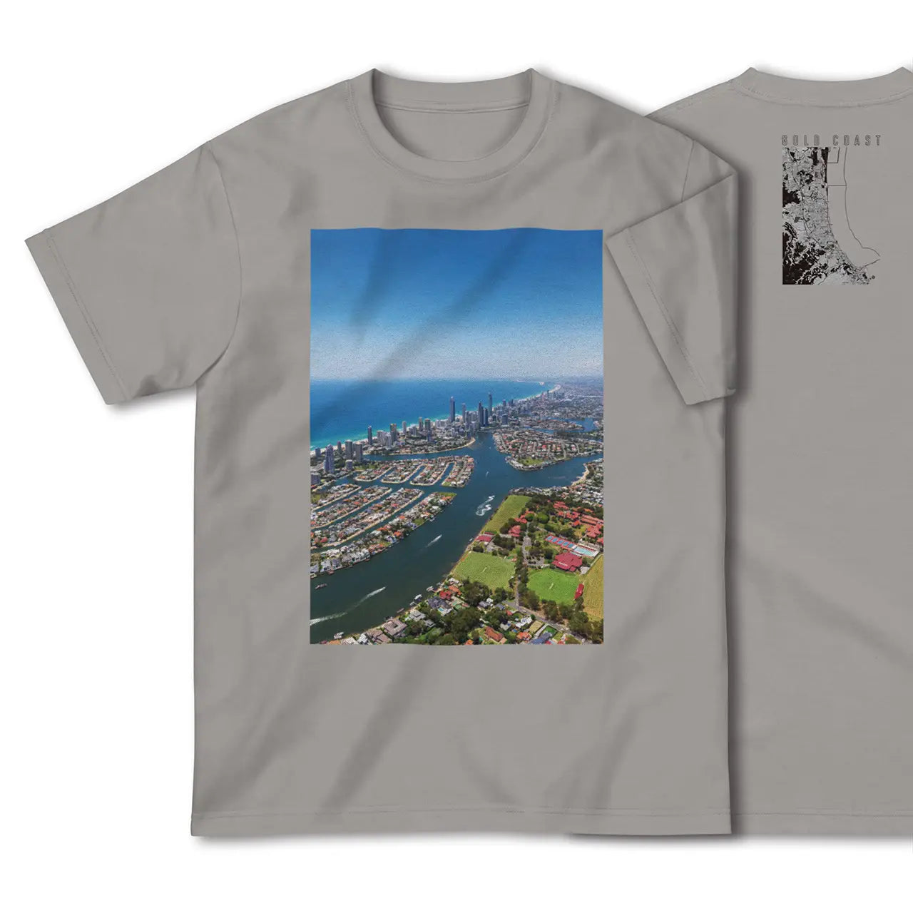 【ゴールドコースト(オーストラリア)】Map World ハイクオリティTシャツ