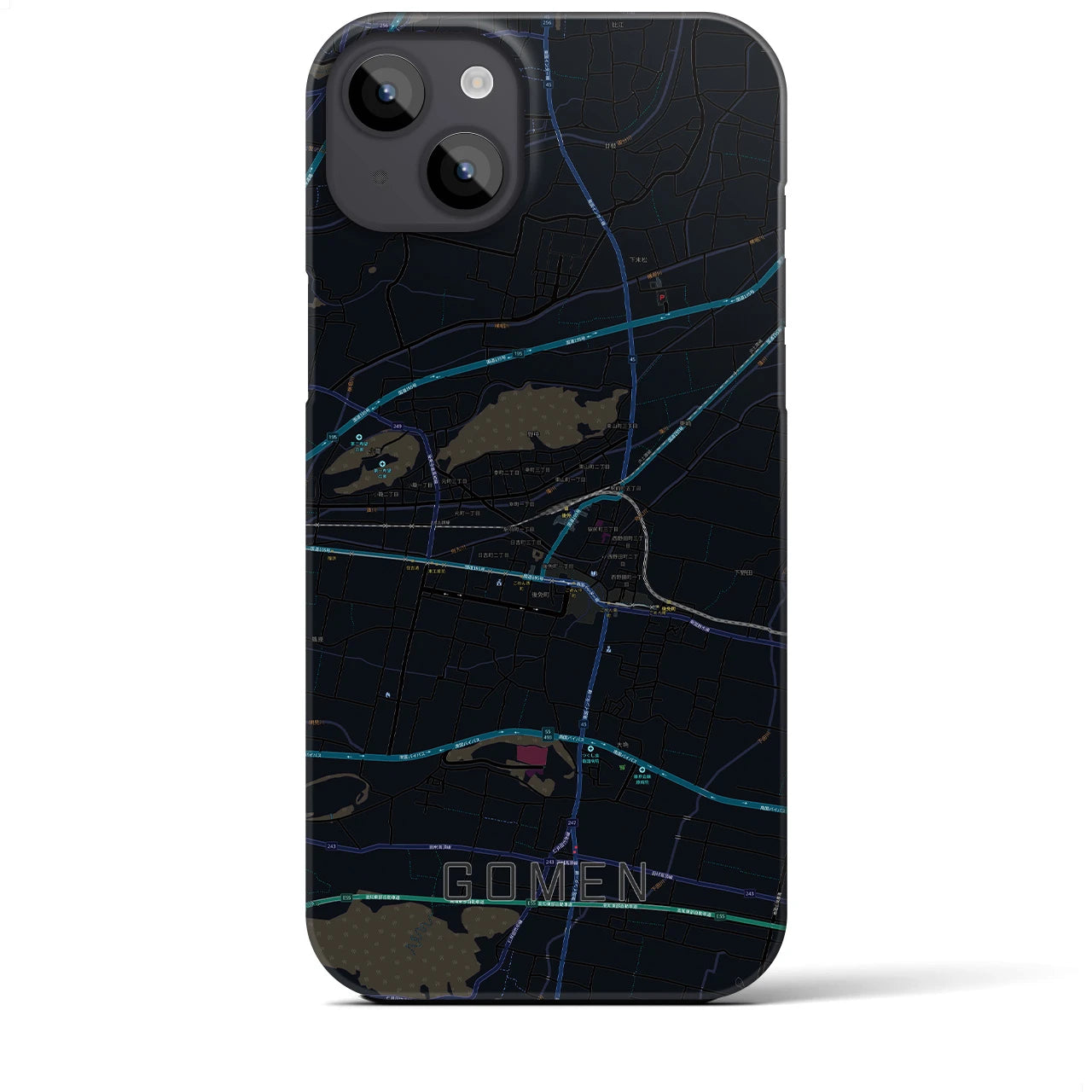 【後免(高知県)】地図柄iPhoneケース(バックカバータイプ)