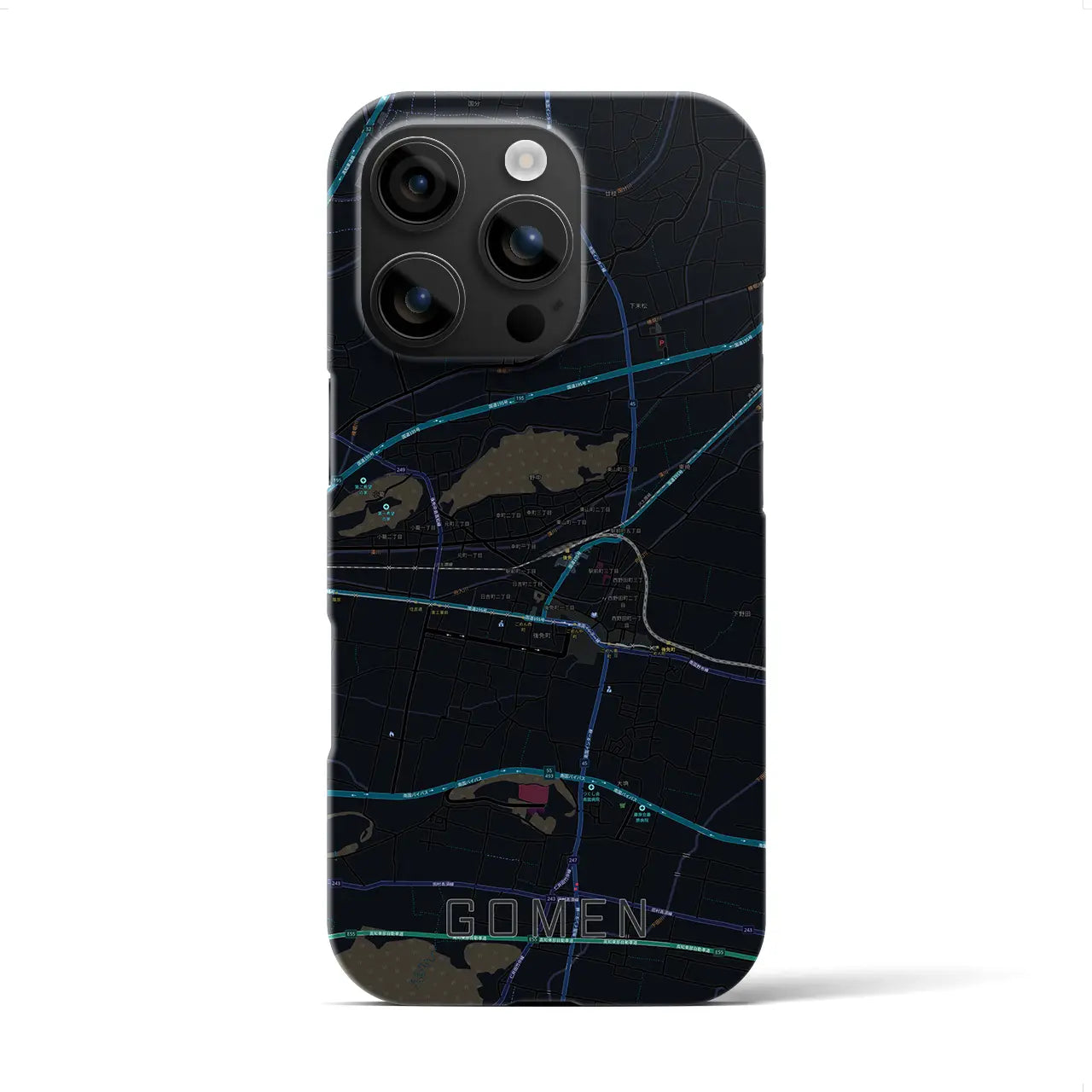 【後免(高知県)】地図柄iPhoneケース(バックカバータイプ)