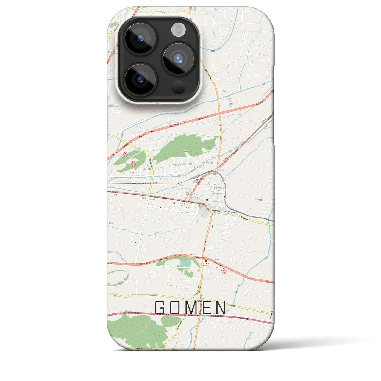 【後免(高知県)】地図柄iPhoneケース(バックカバータイプ)