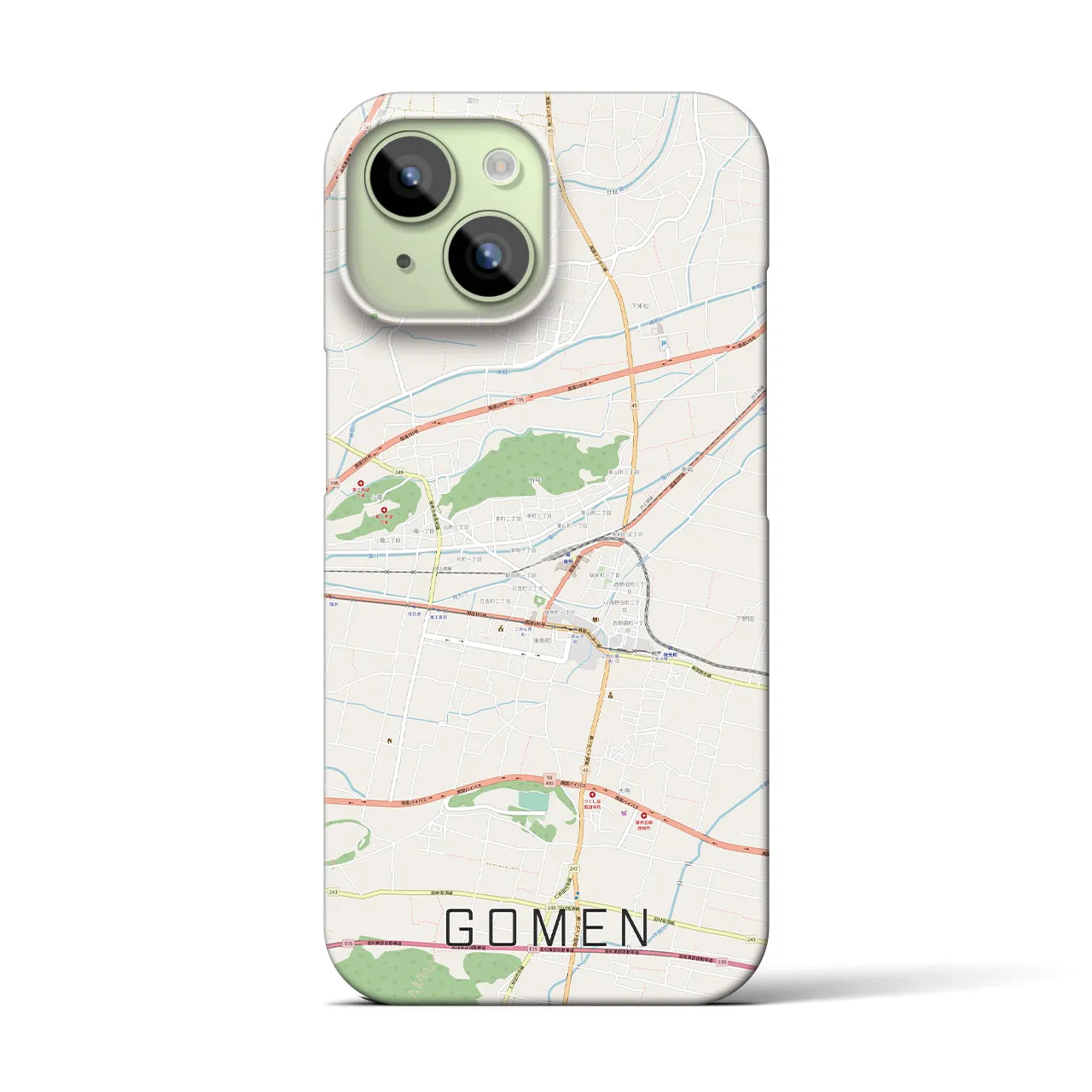 【後免(高知県)】地図柄iPhoneケース(バックカバータイプ)