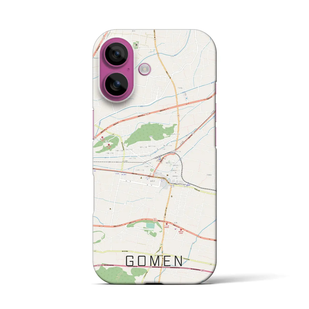 【後免(高知県)】地図柄iPhoneケース(バックカバータイプ)