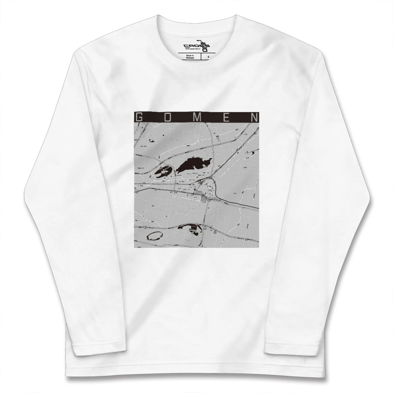 【後免(高知県)】地図柄ロングスリーブTシャツ