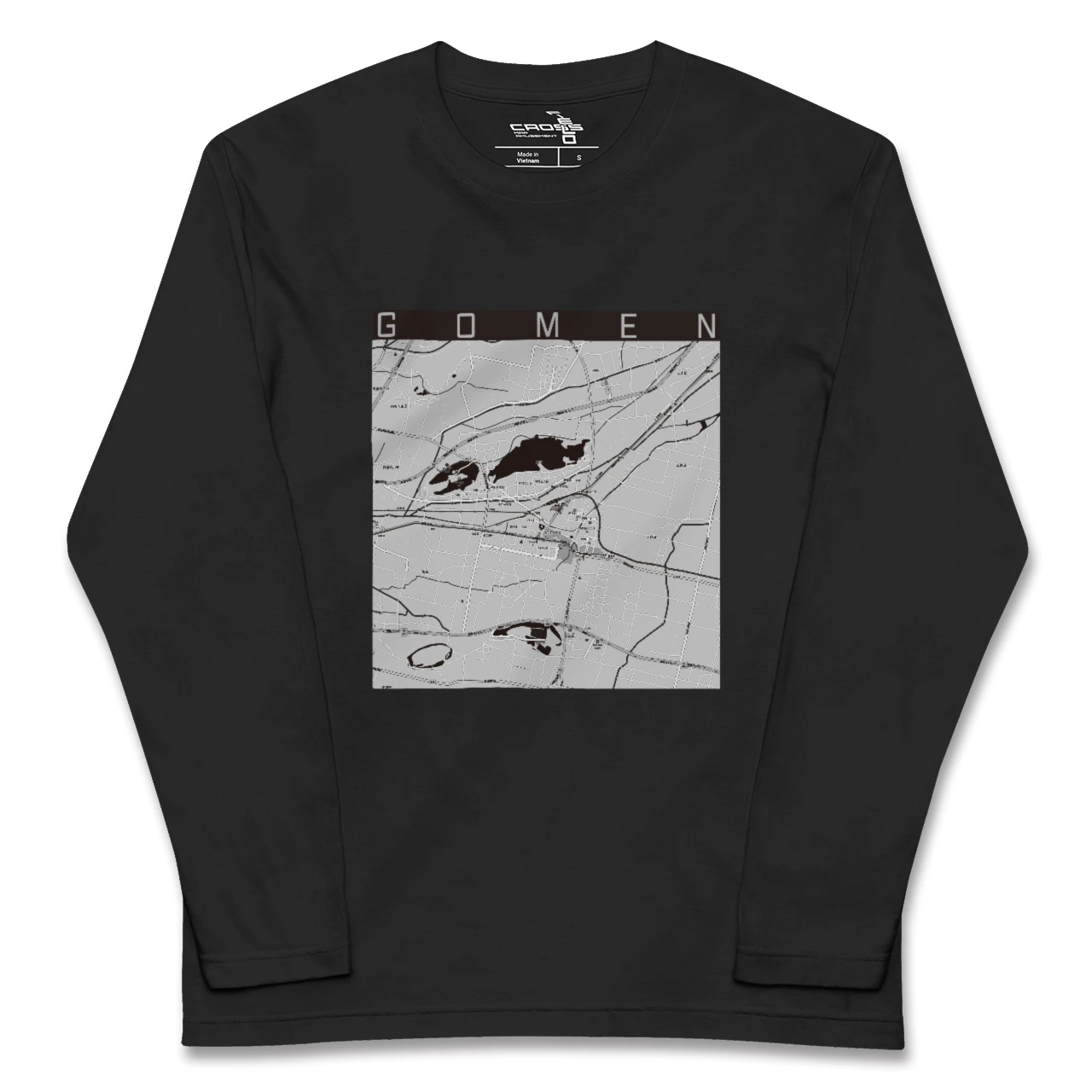 【後免(高知県)】地図柄ロングスリーブTシャツ