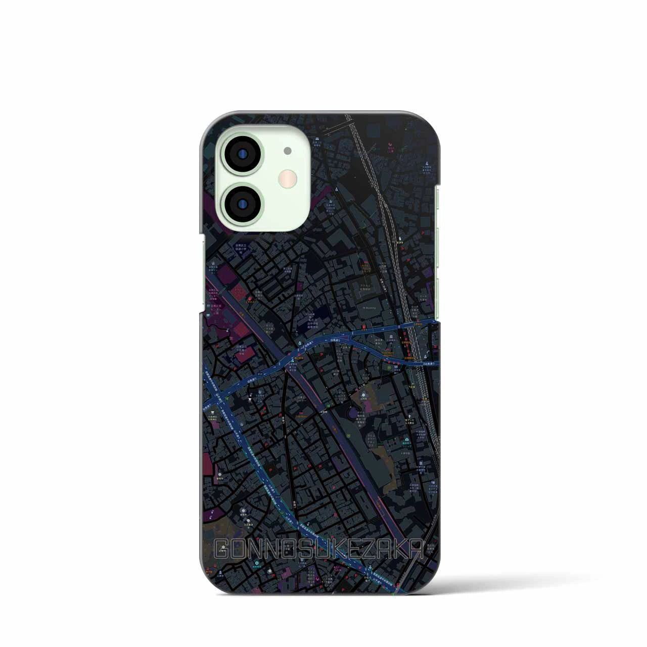 【権之助坂(東京都)】地図柄iPhoneケース(バックカバータイプ)