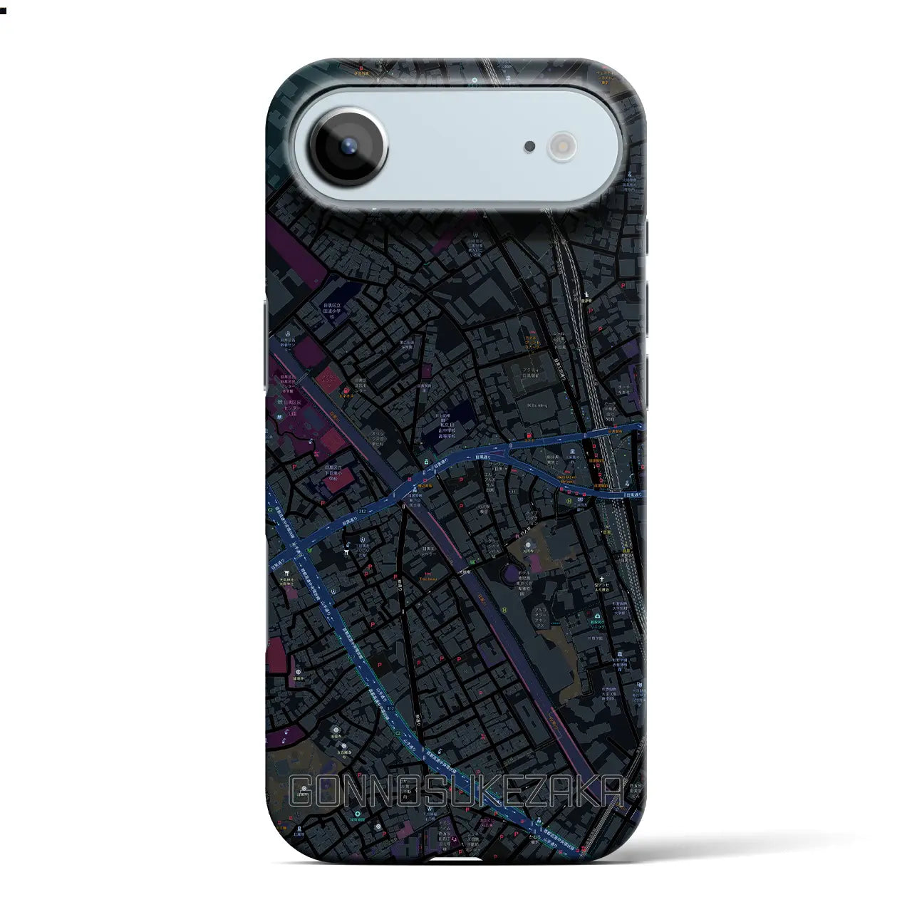 【権之助坂(東京都)】地図柄iPhoneケース(バックカバータイプ)