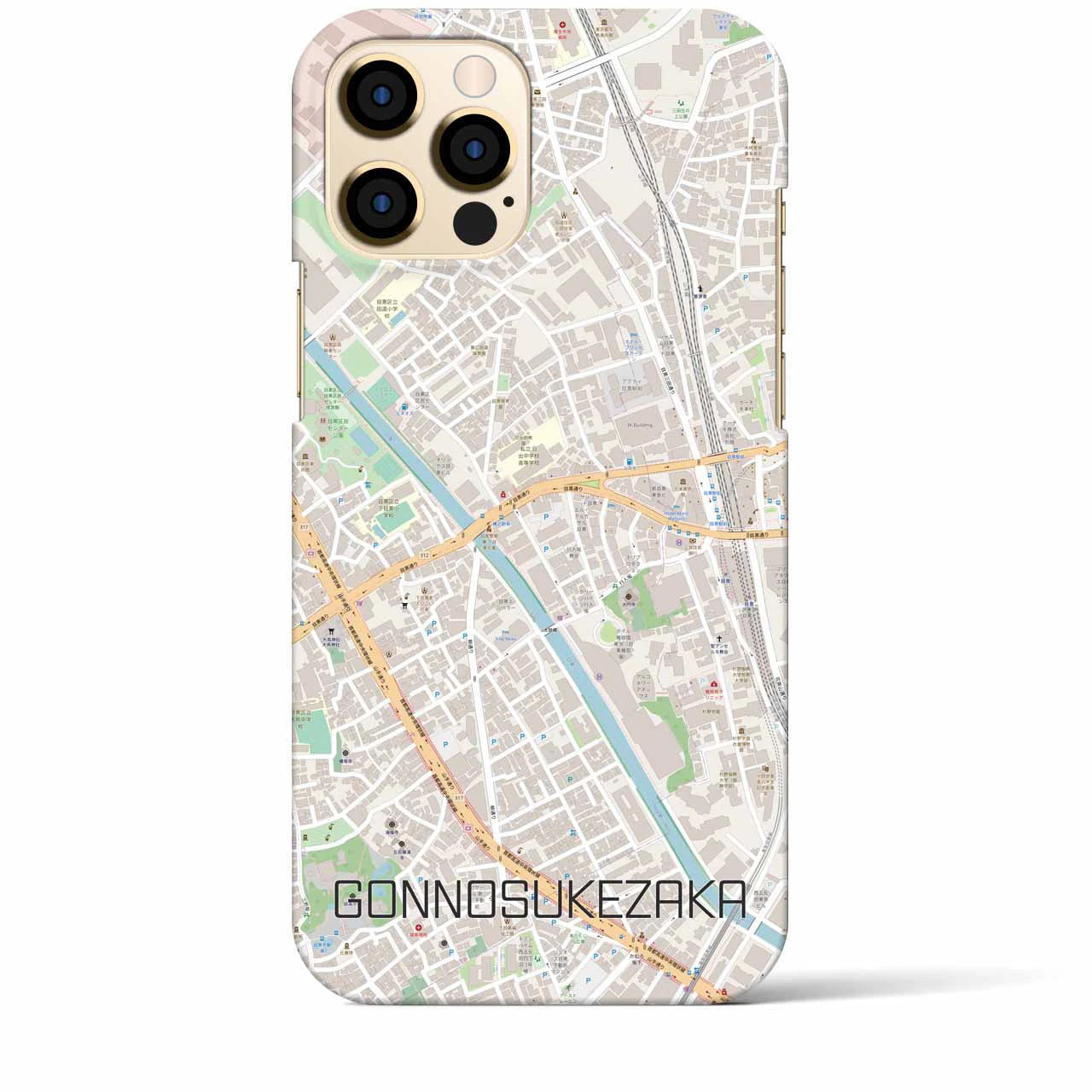 【権之助坂(東京都)】地図柄iPhoneケース(バックカバータイプ)