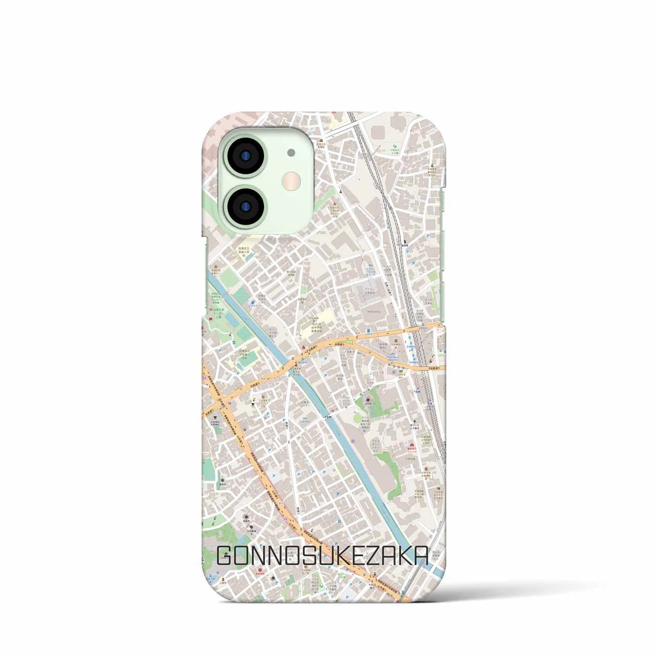 【権之助坂(東京都)】地図柄iPhoneケース(バックカバータイプ)