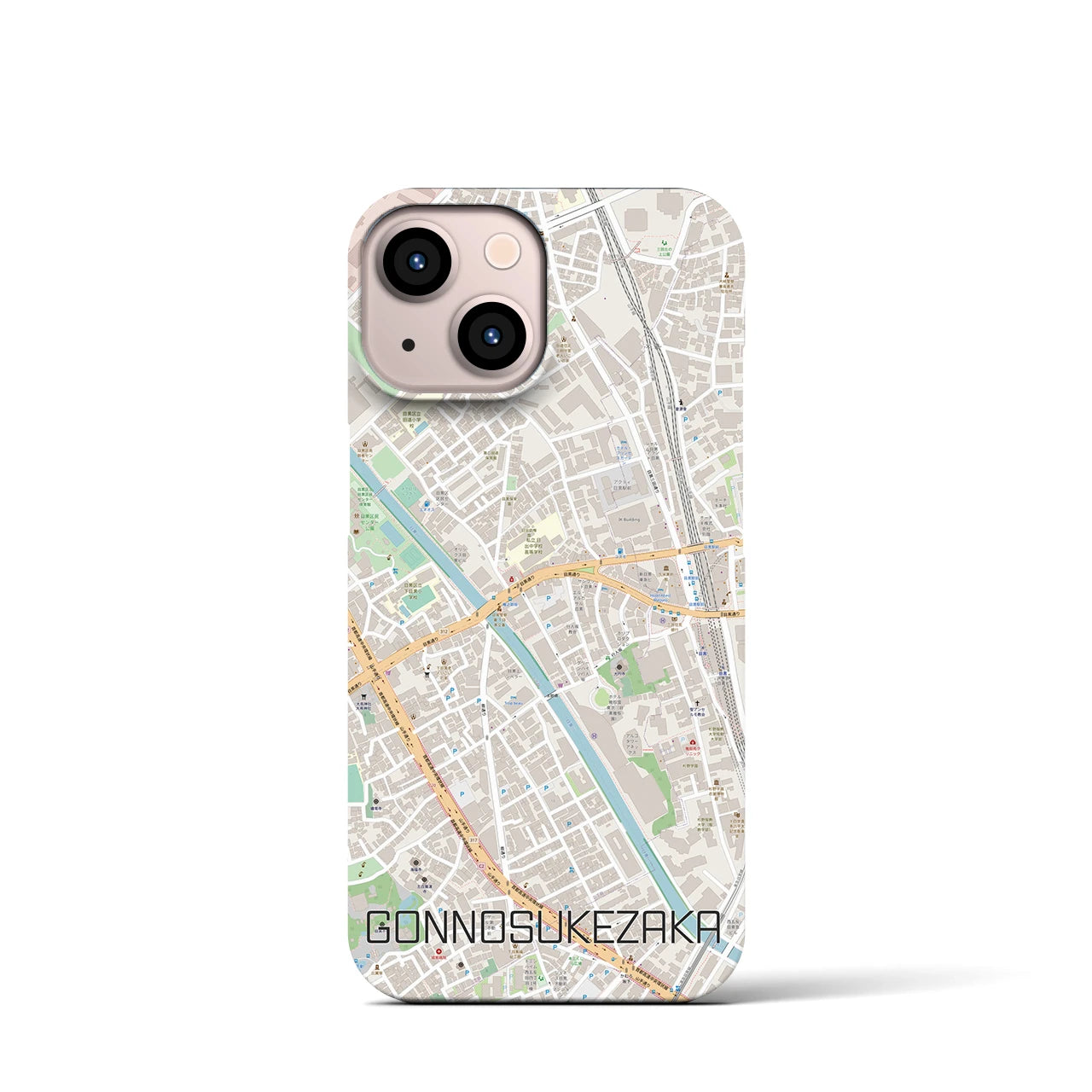 【権之助坂(東京都)】地図柄iPhoneケース(バックカバータイプ)