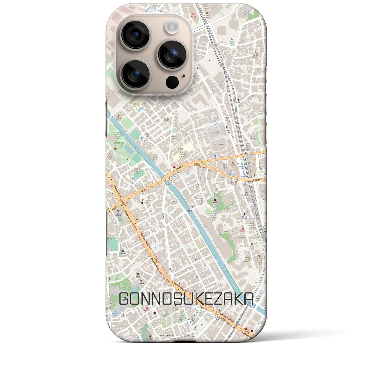 【権之助坂(東京都)】地図柄iPhoneケース(バックカバータイプ)