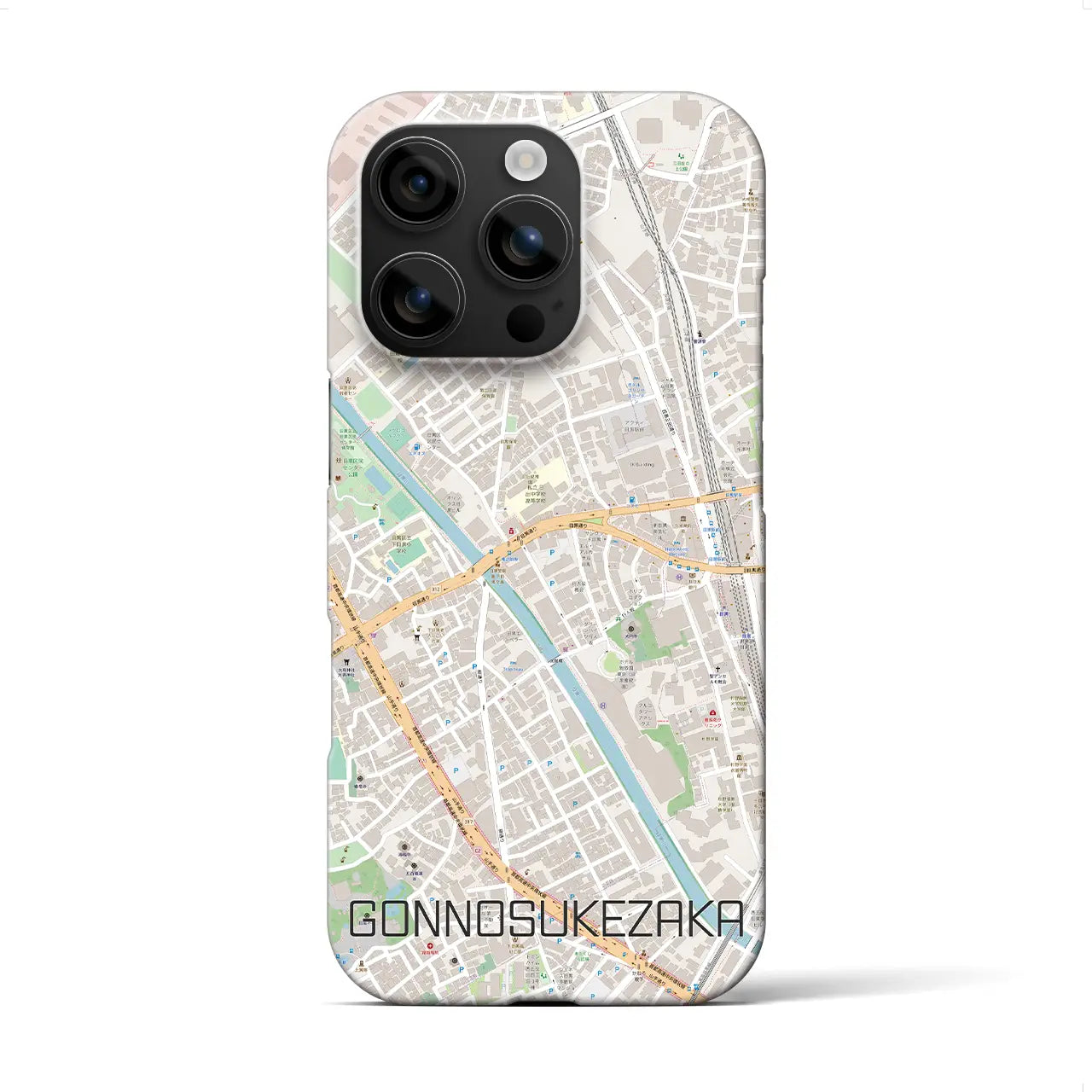 【権之助坂(東京都)】地図柄iPhoneケース(バックカバータイプ)