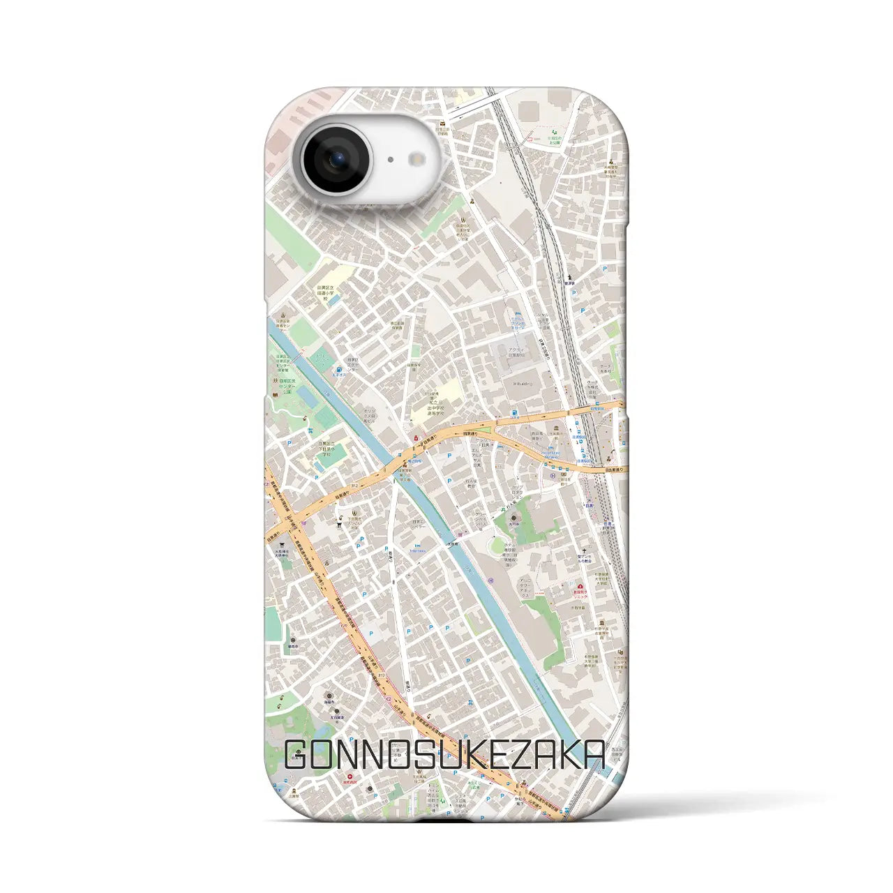 【権之助坂(東京都)】地図柄iPhoneケース(バックカバータイプ)
