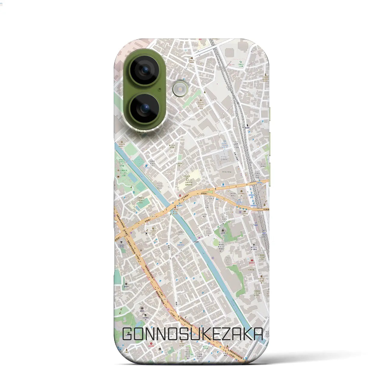 【権之助坂(東京都)】地図柄iPhoneケース(バックカバータイプ)