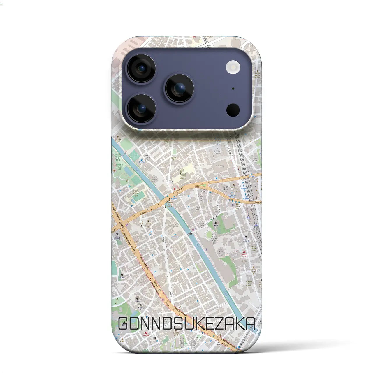 【権之助坂(東京都)】地図柄iPhoneケース(バックカバータイプ)