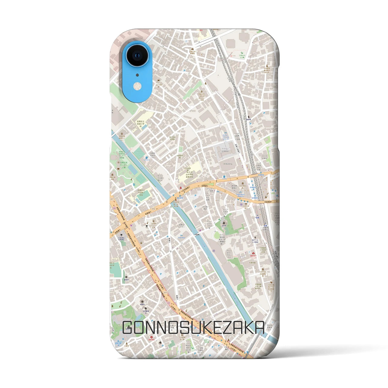 【権之助坂(東京都)】地図柄iPhoneケース(バックカバータイプ)
