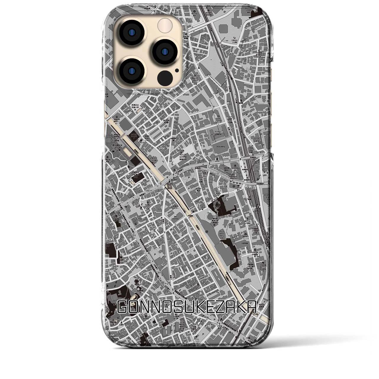 【権之助坂(東京都)】地図柄iPhoneケース(クリアタイプ)