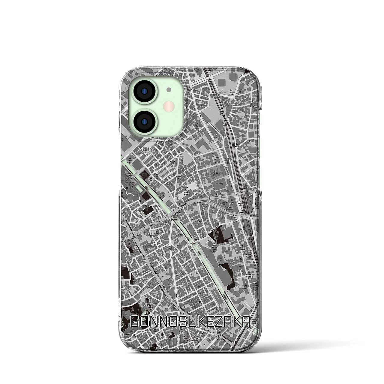 【権之助坂(東京都)】地図柄iPhoneケース(クリアタイプ)