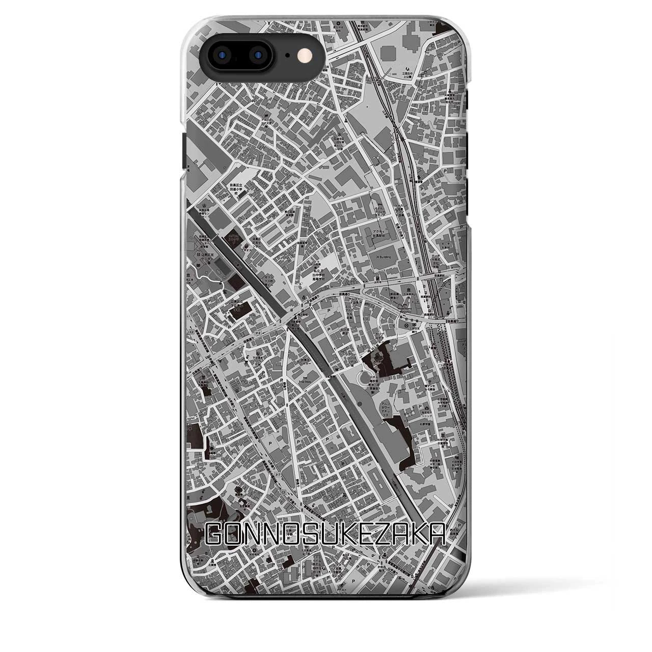 【権之助坂(東京都)】地図柄iPhoneケース(クリアタイプ)