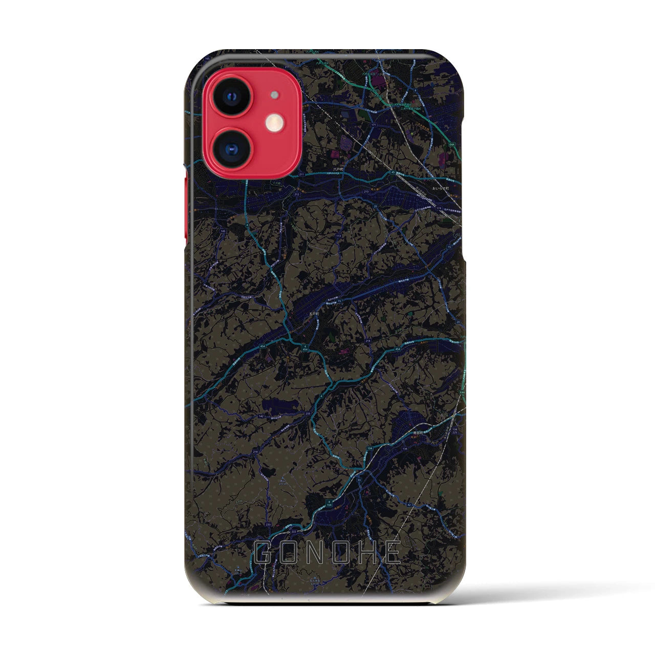 【五戸(青森県)】地図柄iPhoneケース(バックカバータイプ)