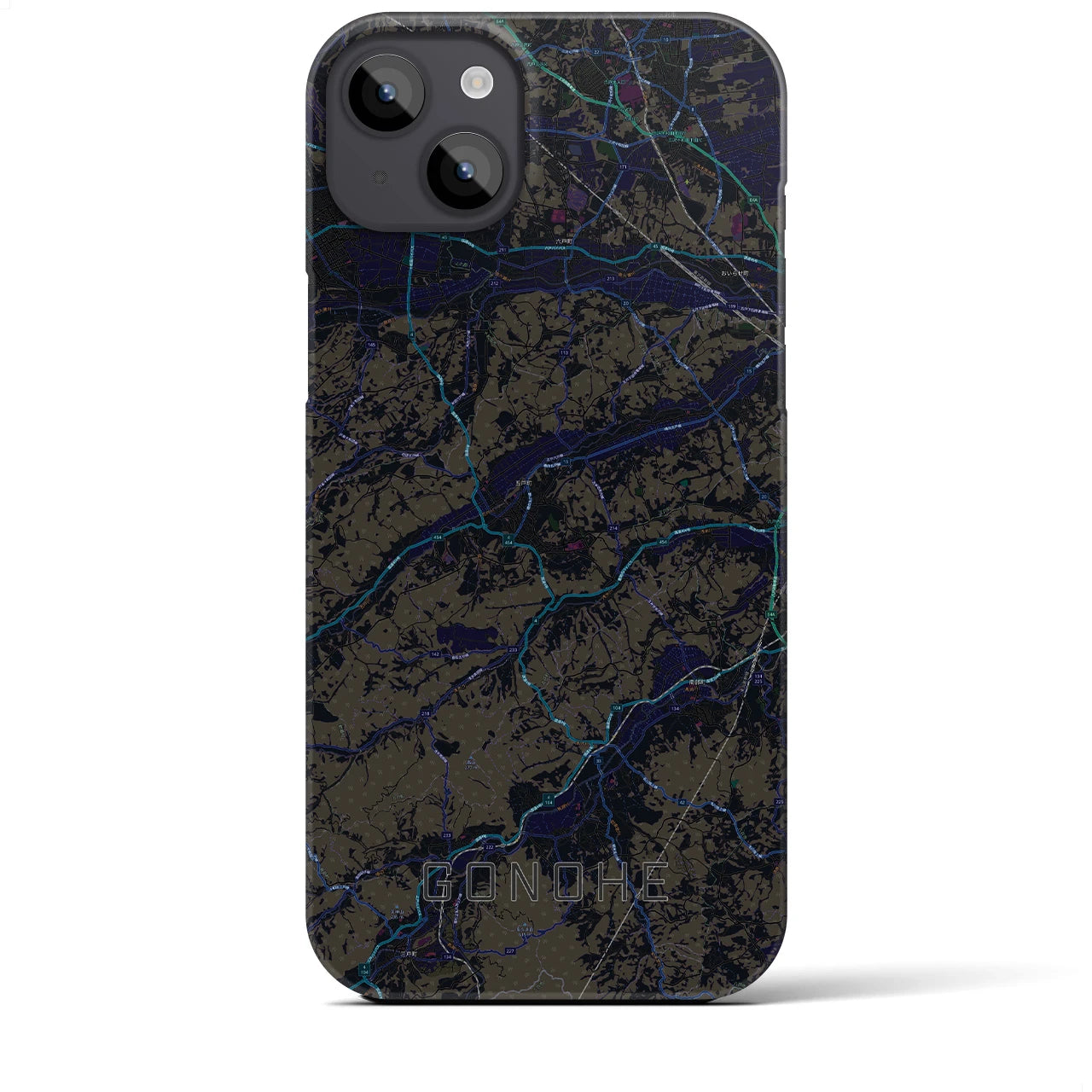 【五戸(青森県)】地図柄iPhoneケース(バックカバータイプ)