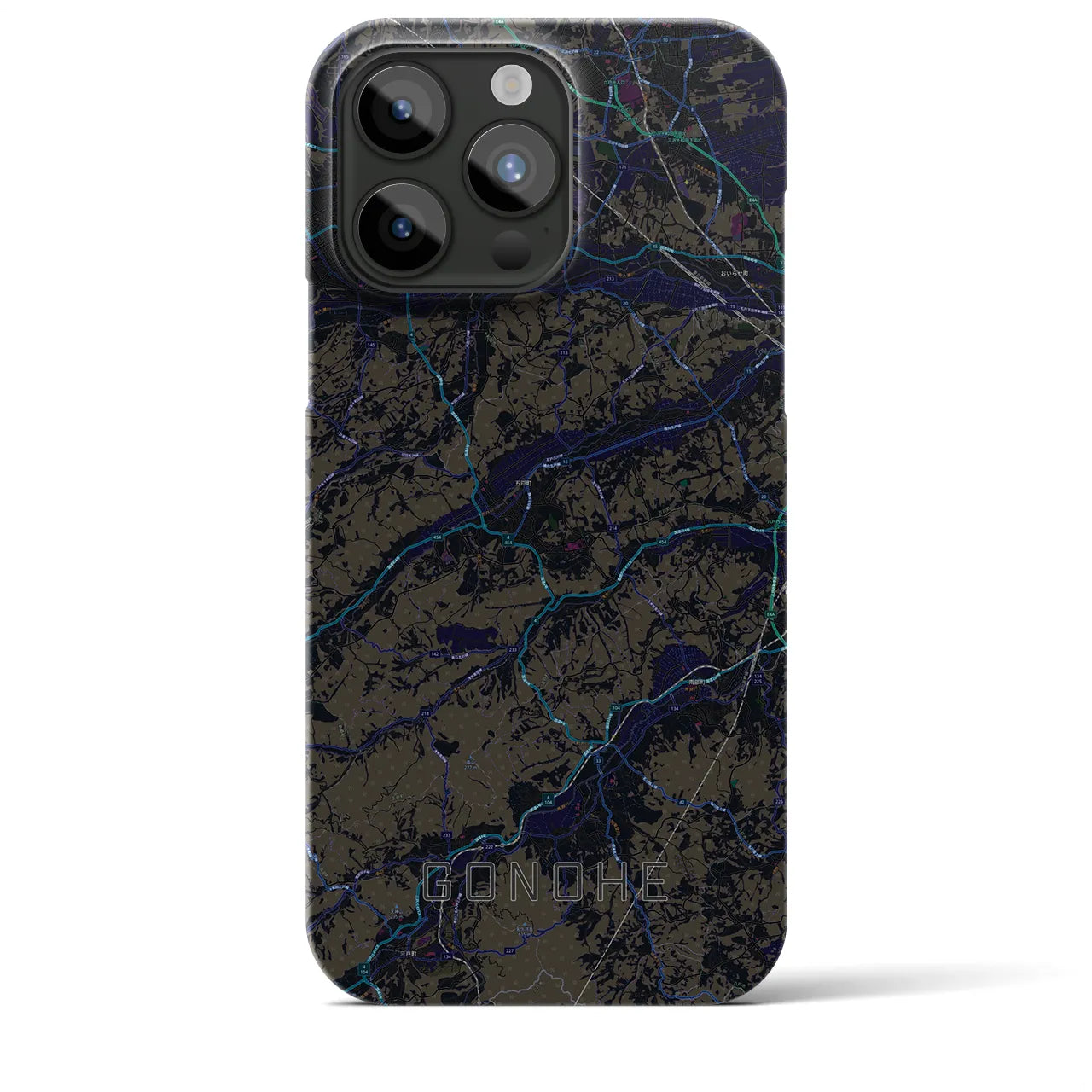 【五戸(青森県)】地図柄iPhoneケース(バックカバータイプ)