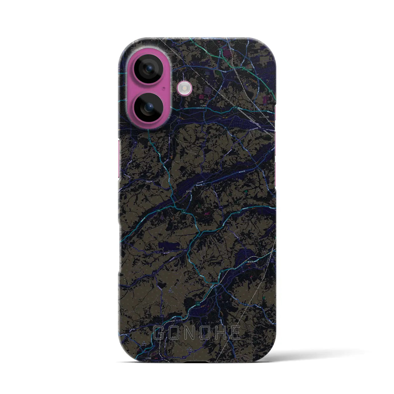 【五戸(青森県)】地図柄iPhoneケース(バックカバータイプ)