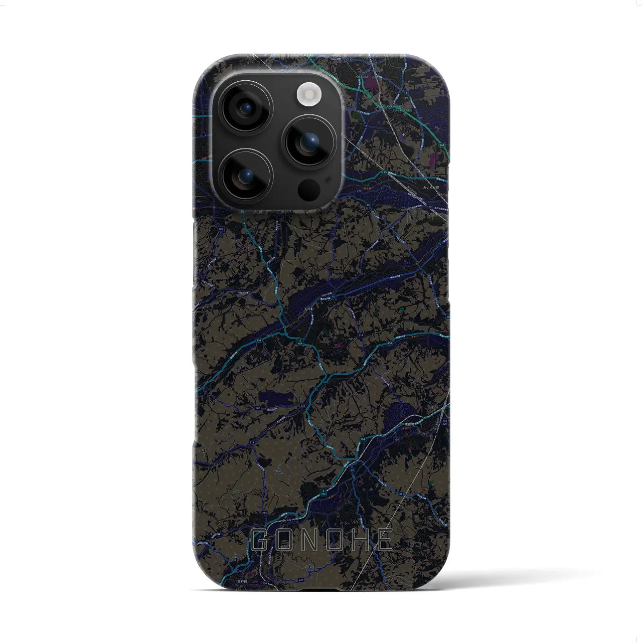 【五戸(青森県)】地図柄iPhoneケース(バックカバータイプ)