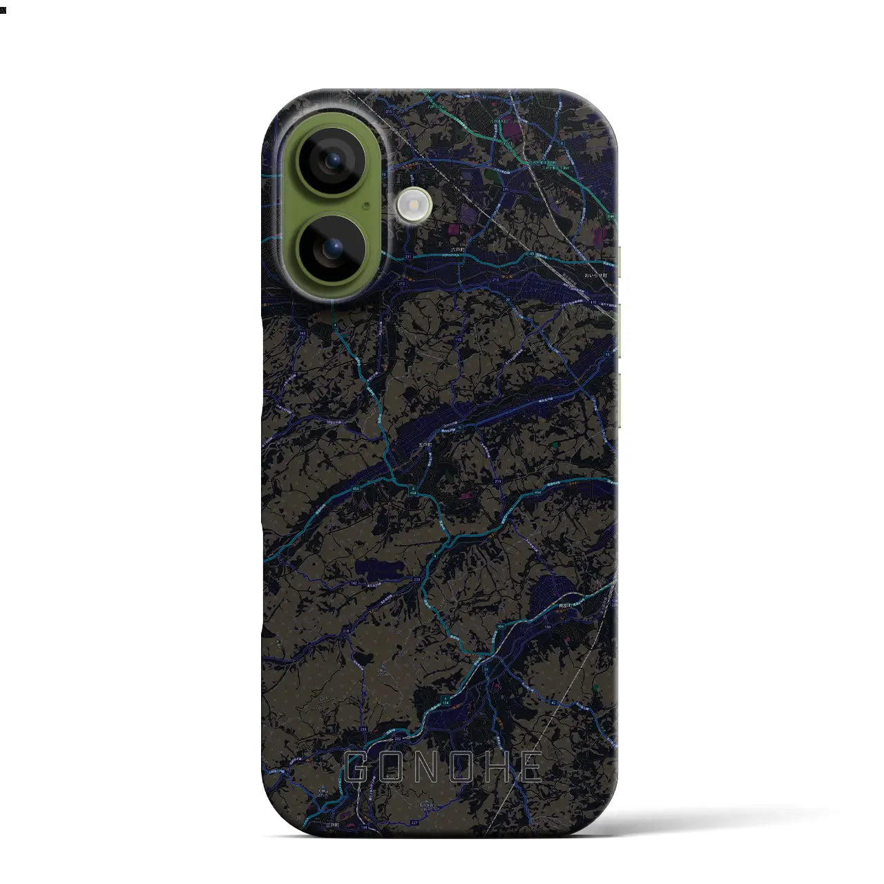 【五戸(青森県)】地図柄iPhoneケース(バックカバータイプ)