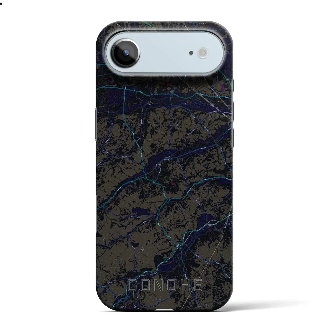 【五戸(青森県)】地図柄iPhoneケース(バックカバータイプ)