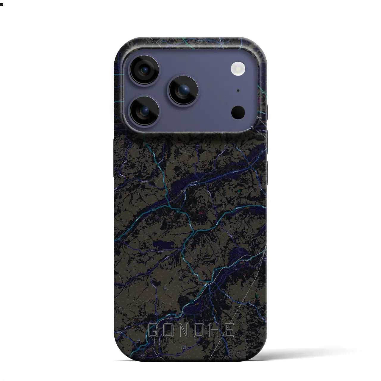 【五戸(青森県)】地図柄iPhoneケース(バックカバータイプ)