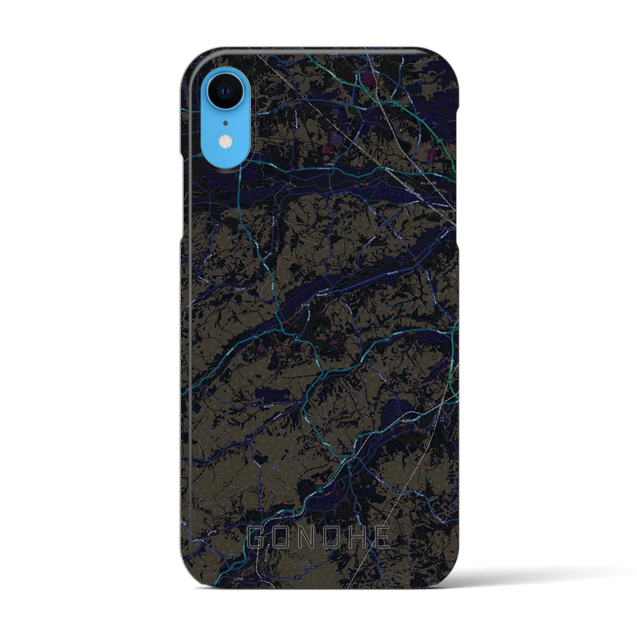 【五戸(青森県)】地図柄iPhoneケース(バックカバータイプ)