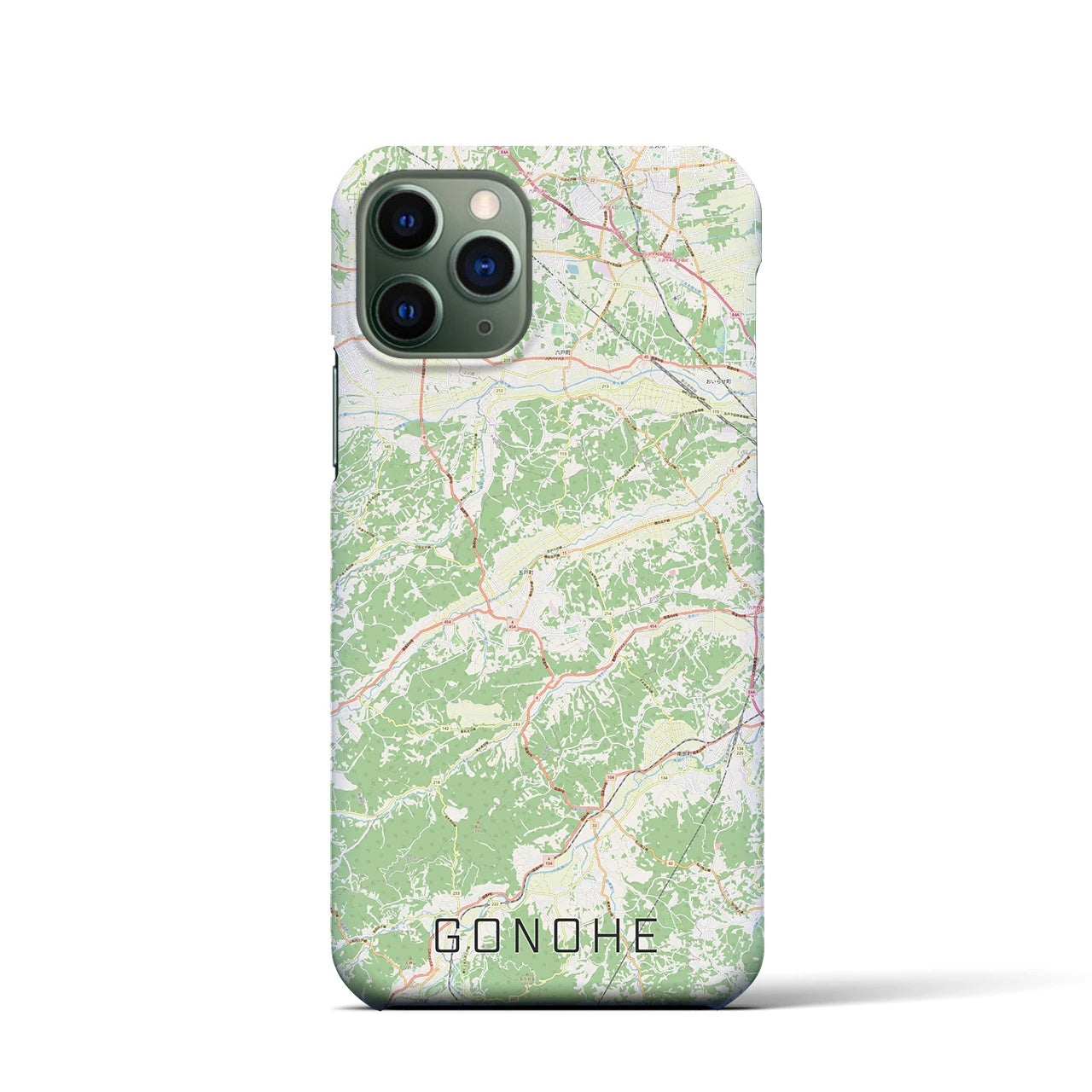 【五戸(青森県)】地図柄iPhoneケース(バックカバータイプ)
