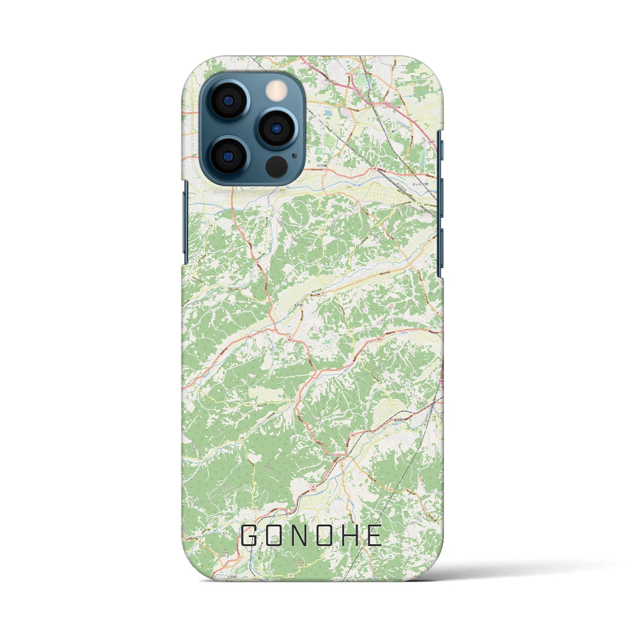 【五戸(青森県)】地図柄iPhoneケース(バックカバータイプ)