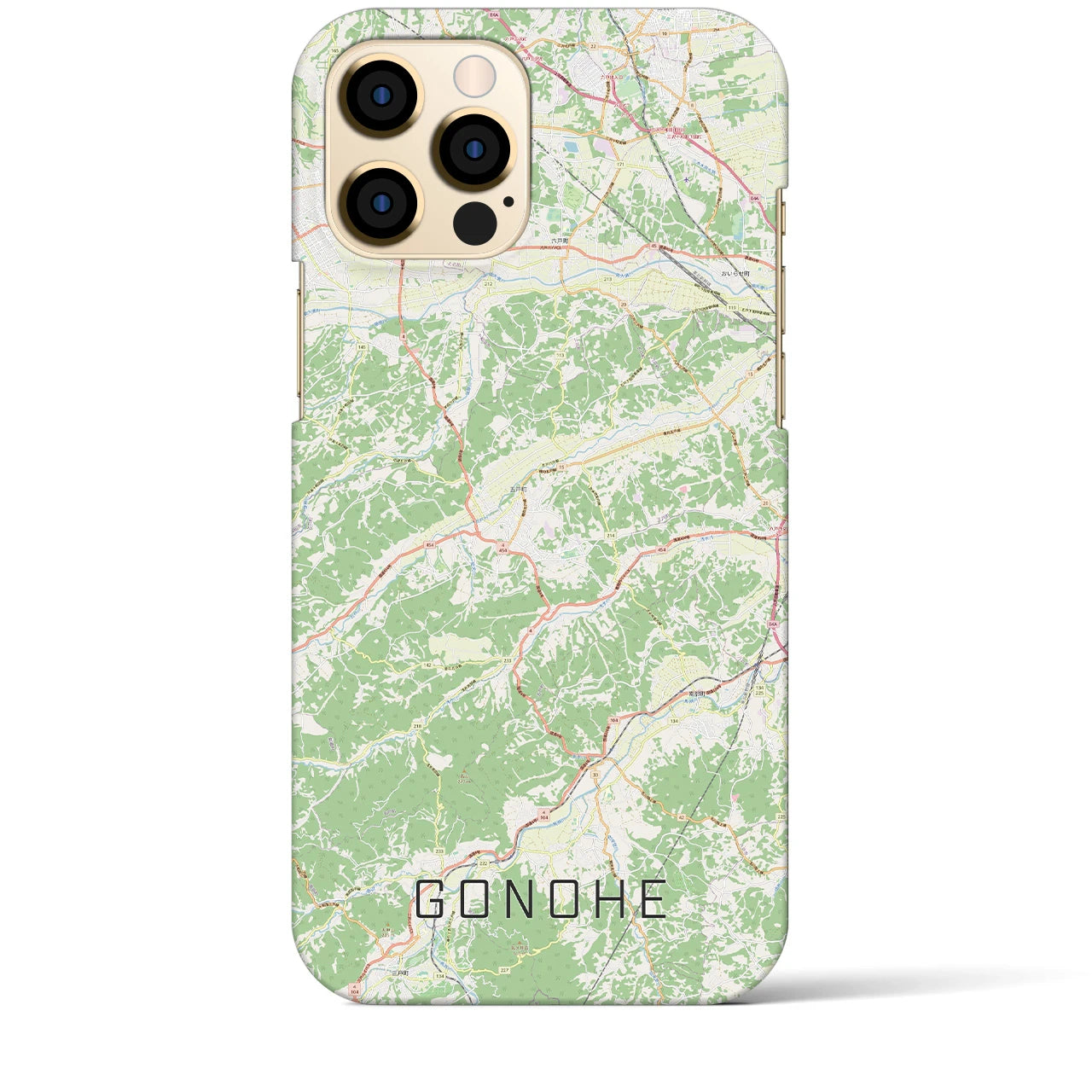 【五戸(青森県)】地図柄iPhoneケース(バックカバータイプ)