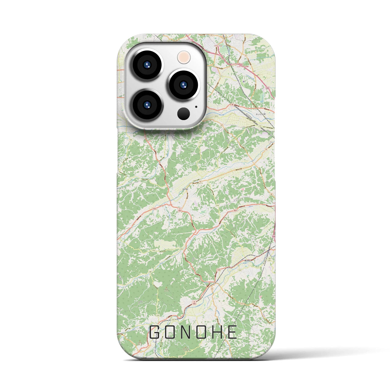 【五戸(青森県)】地図柄iPhoneケース(バックカバータイプ)