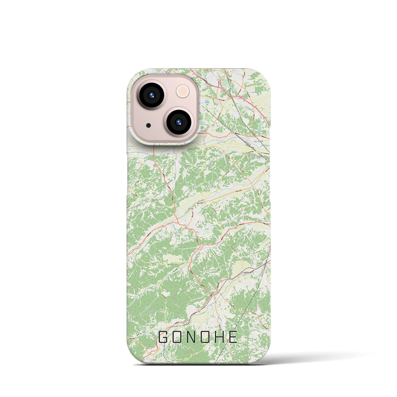 【五戸(青森県)】地図柄iPhoneケース(バックカバータイプ)