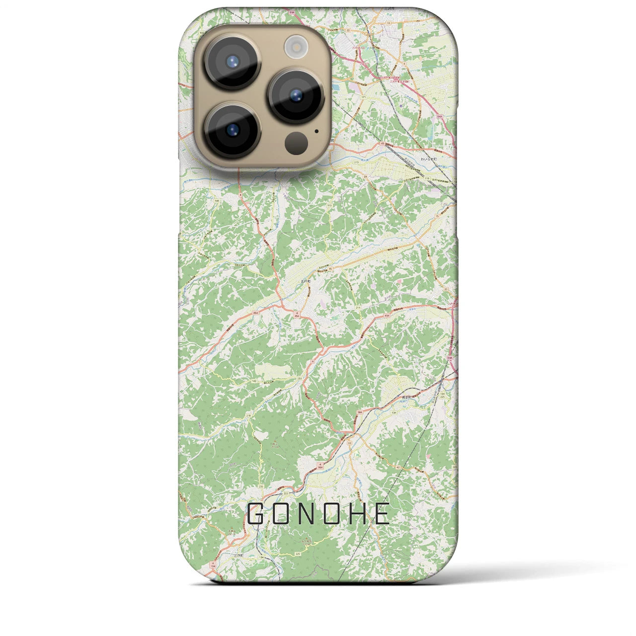 【五戸(青森県)】地図柄iPhoneケース(バックカバータイプ)