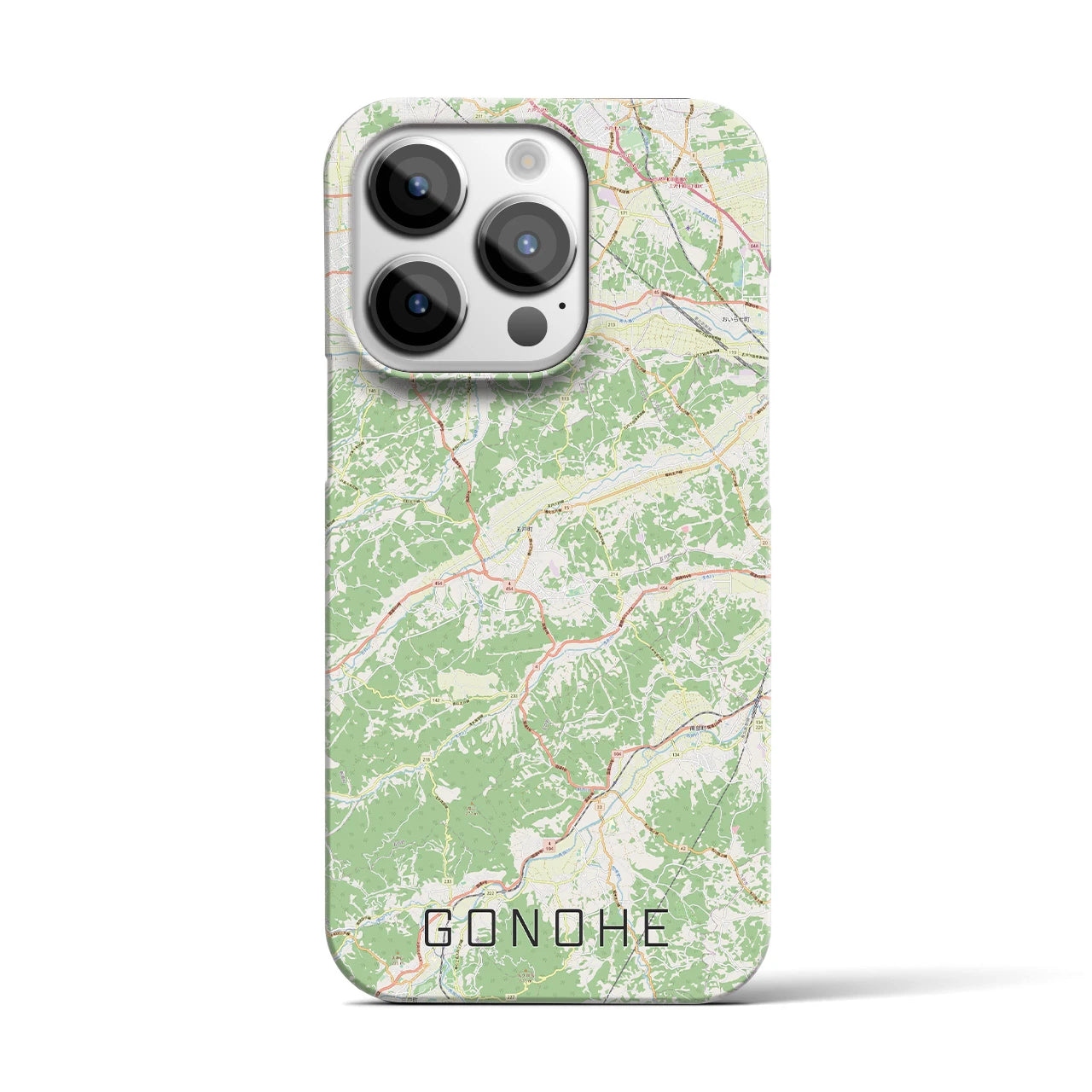 【五戸(青森県)】地図柄iPhoneケース(バックカバータイプ)