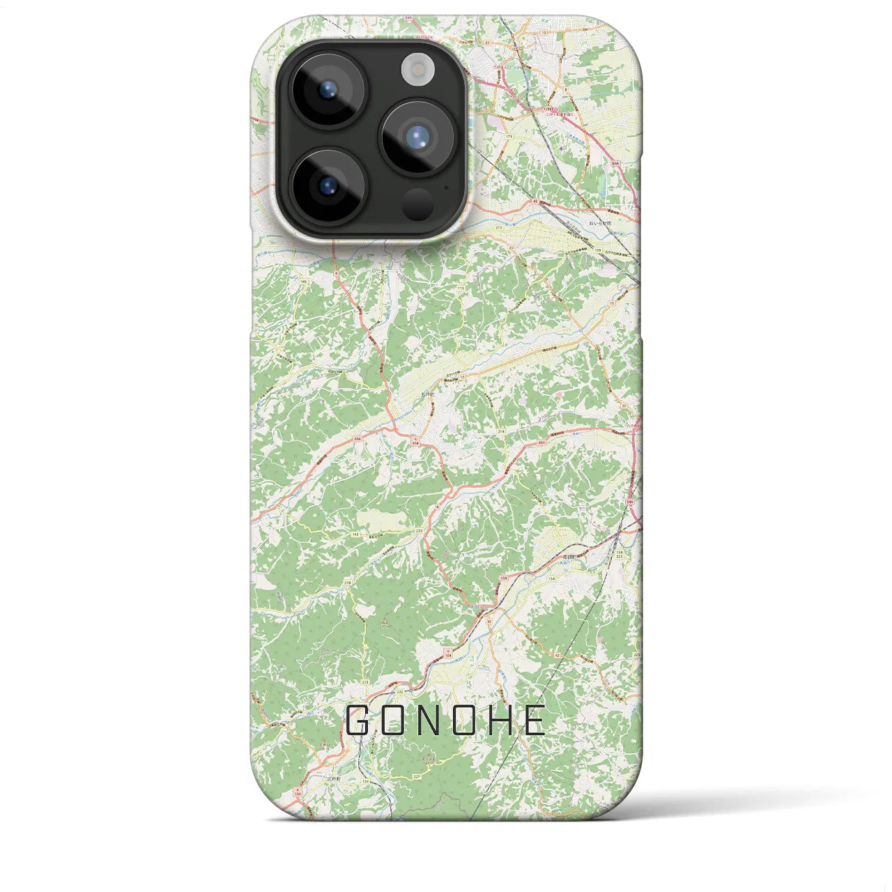 【五戸(青森県)】地図柄iPhoneケース(バックカバータイプ)