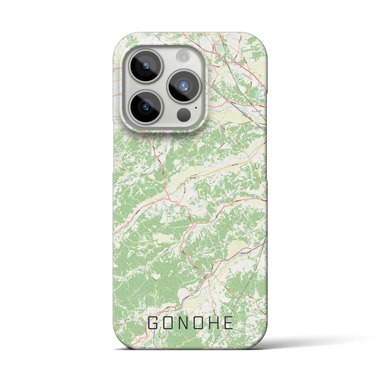 【五戸(青森県)】地図柄iPhoneケース(バックカバータイプ)