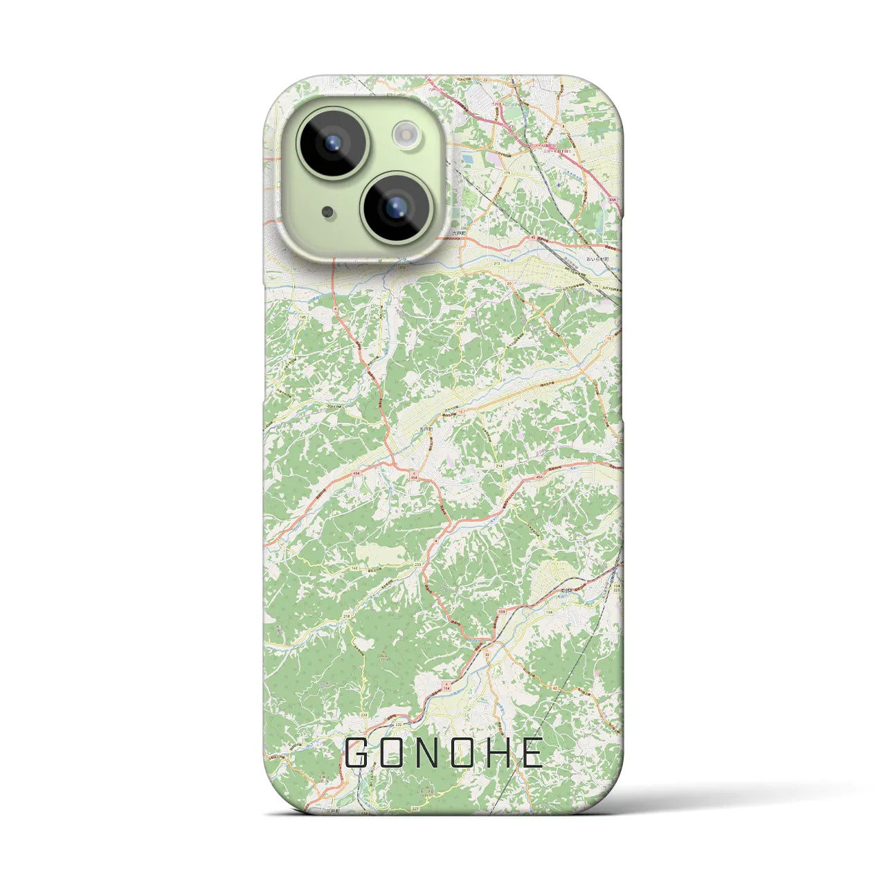 【五戸(青森県)】地図柄iPhoneケース(バックカバータイプ)