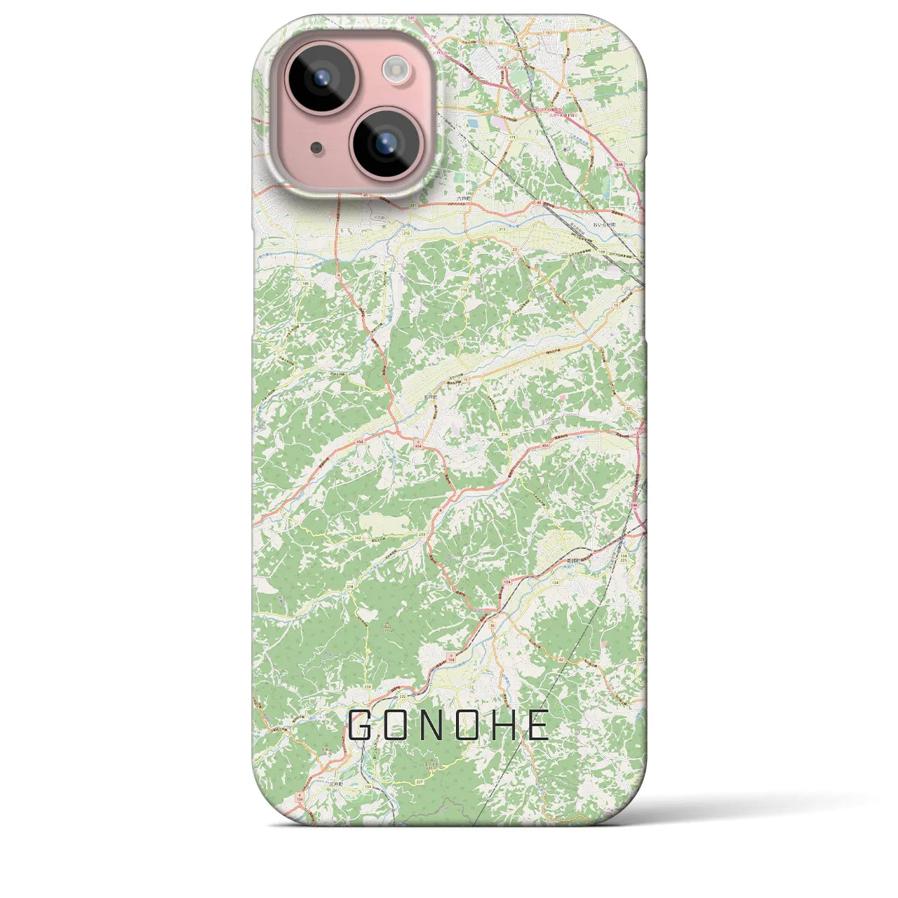 【五戸(青森県)】地図柄iPhoneケース(バックカバータイプ)